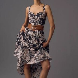 Sleeveless Sweetheart A-Line Midi Dress-Anthropologie